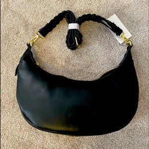 NEW Jules Kae Black Vegan Hobo Shoulder Bag